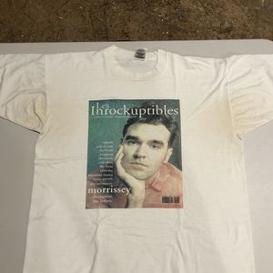 Morrissey, The Smiths T-shirt. 1990s Vintage,  French magazine cover. Size XL